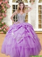 Pretty Beaded and Pick Ups Quinceanera Dress in Lilac for Spring