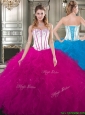 Exquisite Really Puffy Tulle Quinceanera Gown with Beading and Ruffles