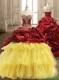 Luxurious Beaded and Ruffled Layers Quinceanera Dress with Brush Train