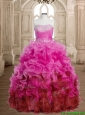 Best Selling Rainbow Quinceanera Dress with Beading and Ruffles