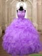Popular Scoop Big Puffy Quinceanera Dress with Beading and Ruffles