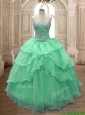 Gorgeous Big Puffy Sweet 16 Dress with Beading and Ruffled Layers