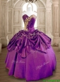 Latest Eggplant Purple Quinceanera Dress with Beading and Ruffles
