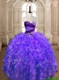 Romantic Organza Beading and Ruffles Sweet 16 Dress with Puffy Skirt