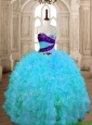 Unique Baby Blue Quinceanera Dress with Beading and Ruffles