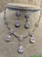 Luxurious Rhinestoned Jewelry Set for Bride