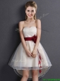 Classical High Low Sweetheart Champagne Prom Dress in Organza
