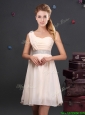 Designer Empire Chiffon Dama Dress with Sequined Decorated Waist