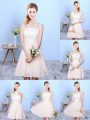 Fashion One Shoulder Sleeveless Wedding Guest Dresses Knee Length Lace Champagne Chiffon