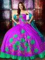 Chic Floor Length Ball Gowns Sleeveless Multi-color Quinceanera Gown Lace Up