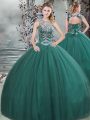 Lovely Sleeveless Lace Up Floor Length Beading Quinceanera Dresses