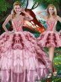 Floor Length Ball Gowns Sleeveless Multi-color 15 Quinceanera Dress Lace Up