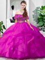 Exquisite Sleeveless Lace Up Floor Length Lace and Ruffles Sweet 16 Quinceanera Dress