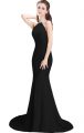 Sweet Black Side Zipper Prom Evening Gown Beading Sleeveless Brush Train