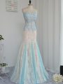 Hot Selling Mermaid Prom Party Dress Multi-color Sweetheart Tulle Sleeveless Floor Length Zipper