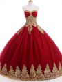 Sleeveless Lace Up Floor Length Ruffles and Sequins 15 Quinceanera Dress