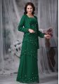 Sleeveless Beading Zipper Mother Of The Bride Dress