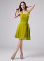 Exceptional Halter Top Sleeveless Zipper Mother Of The Bride Dress Olive Green Chiffon