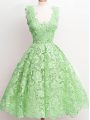 Zipper Straps Lace Dama Dress for Quinceanera Lace Sleeveless