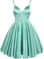 Dynamic Sleeveless Lace Up Knee Length Lace Court Dresses for Sweet 16