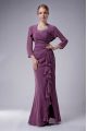 Comfortable Chiffon Sleeveless Floor Length Mother Of The Bride Dress and Beading