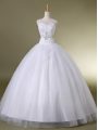 Best Selling Floor Length White Bridal Gown Sweetheart Sleeveless Lace Up
