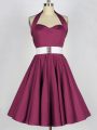 Dazzling Sleeveless Belt Lace Up Bridesmaid Dresses