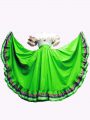 Chic Floor Length Lace Up Quince Ball Gowns Green for Military Ball and Sweet 16 and Quinceanera with Ruffled Layers