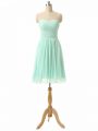 Pretty Knee Length Apple Green Wedding Guest Dresses Sweetheart Sleeveless Lace Up