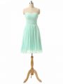 Pretty Knee Length Apple Green Wedding Guest Dresses Sweetheart Sleeveless Lace Up