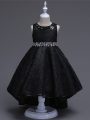 Lace Sleeveless High Low Kids Pageant Dress and Beading