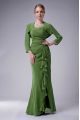 Trendy Floor Length Green Mother Of The Bride Dress Straps Sleeveless Zipper