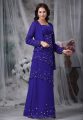 Sophisticated Sleeveless Zipper Floor Length Beading Mother Of The Bride Dress