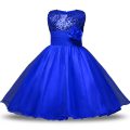 Beauteous Organza and Sequined Sleeveless Knee Length Flower Girl Dresses for Less and Belt and Hand Made Flower