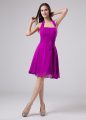 Sleeveless Zipper Knee Length Ruching Mother Of The Bride Dress