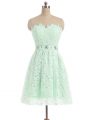 Apple Green Prom Dresses Prom and Party and Sweet 16 with Beading and Lace Sweetheart Sleeveless Zipper