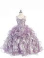 Floor Length Ball Gowns Sleeveless Lavender Little Girls Pageant Dress Wholesale Lace Up