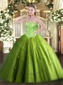 Modest Tulle Lace Up Sweet 16 Dress Sleeveless Floor Length Appliques