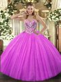 Extravagant Sleeveless Lace Up Floor Length Beading 15 Quinceanera Dress
