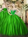 Custom Made Ball Gowns Beading Quinceanera Dress Lace Up Satin Sleeveless Floor Length