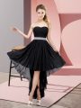 Black Sweetheart Lace Up Beading Prom Gown Sleeveless
