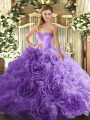 Cute Floor Length Ball Gowns Sleeveless Lavender Sweet 16 Dress Lace Up