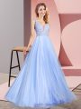 Super Sleeveless Zipper Floor Length Lace Prom Evening Gown