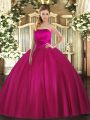 Sleeveless Lace Up Floor Length Ruching Quinceanera Gown