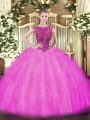 Fantastic Ball Gowns Sleeveless Lilac 15th Birthday Dress Zipper