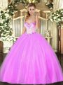 Sleeveless Lace Up Floor Length Beading Quinceanera Gowns