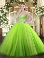 Charming Sleeveless Appliques Floor Length Quinceanera Gown