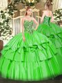 Enchanting Floor Length Sweet 16 Quinceanera Dress Sweetheart Sleeveless Lace Up