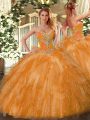 Stunning Organza Sleeveless Sweet 16 Dresses and Beading and Ruffles