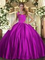 Best Sleeveless Ruching Lace Up Quinceanera Dresses